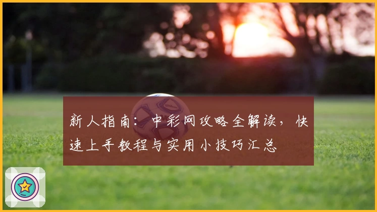 新人指南：中彩网攻略全解读，快速上手教程与实用小技巧汇总